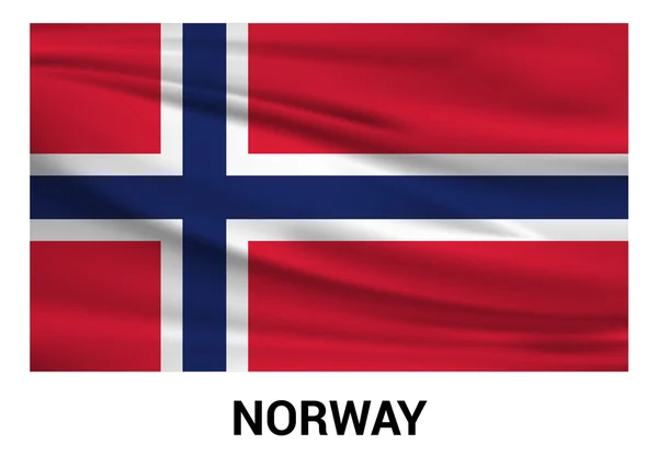 Drapeau de Norvège aux couleurs officielles — Image vectorielle