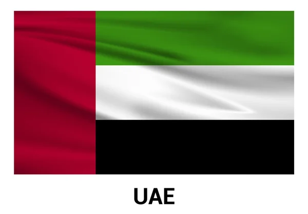 BAE Birleşik Arap Emirlikleri bayrağı resmi renklerde — Stok Vektör