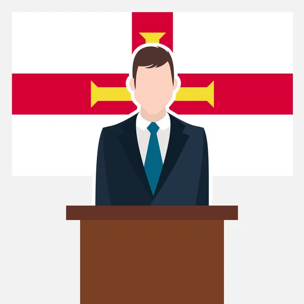 Businessman with Guernsey flag — Stock Vector
