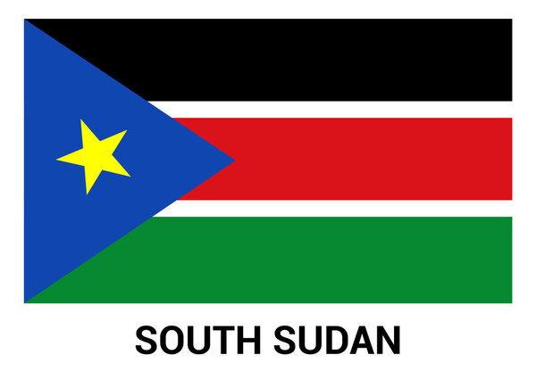 Флаг Южного Судана в официальных цветах
