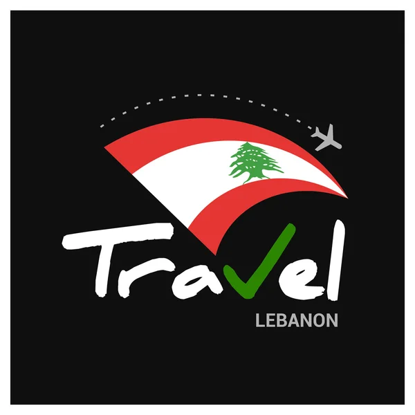 Lebanon travel company logo — Stock vektor