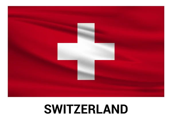 Botón bandera Suiza — Vector de stock