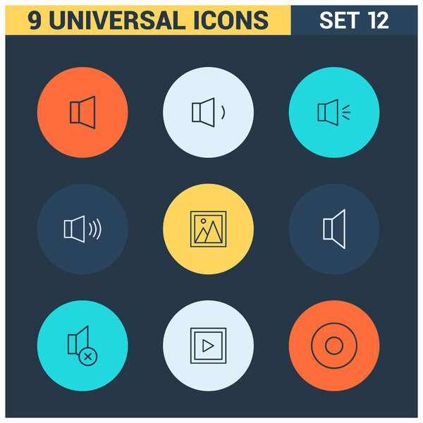 Красочная квартира Universal Icons
