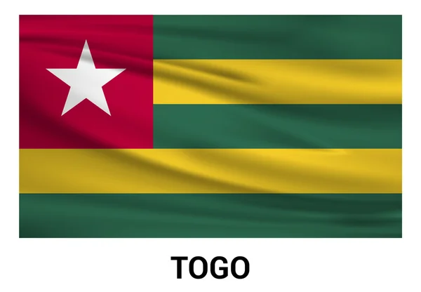 Togo flag emblem — ストックベクタ