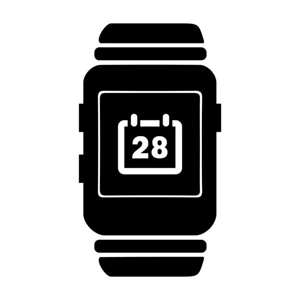 Het pictogram van de kalender op slimme horloge — Stockvector