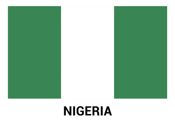 Bandera de Nigeria en colores oficiales — Vector de stock