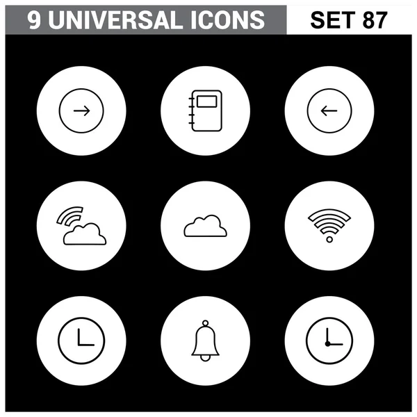 Collezione astratta di icone piatte colorate set universale. Grande pacchetto di icone moderne minimalista, linea sottile. Elementi di design per applicazioni mobili e web . — Vettoriale Stock