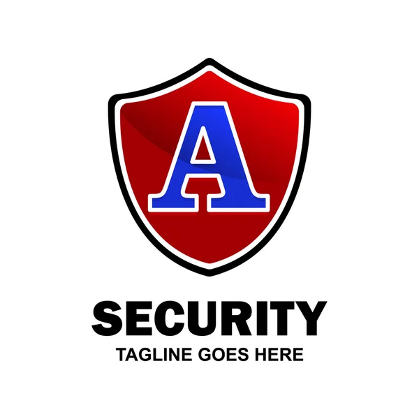 Λογότυπο κόκκινο ασφαλείας — Διανυσματικό Αρχείο