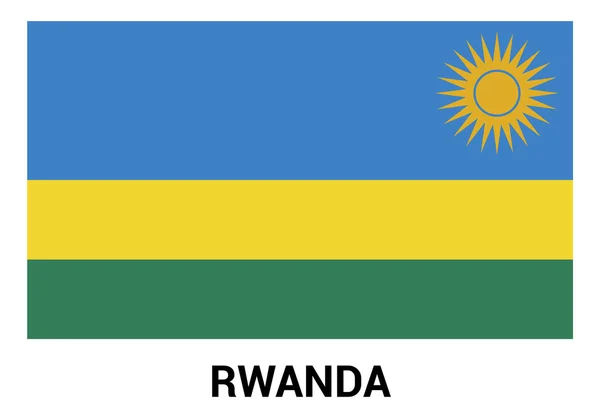Rwanda flag isolated vector in official colors — Stock Vector