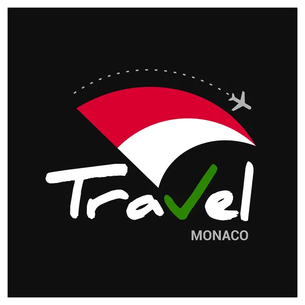 Reise-Monaco-Symbol — Stockvektor
