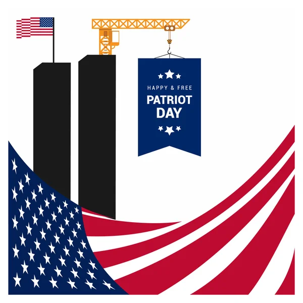 Patriota dnia, flaga Usa — Wektor stockowy