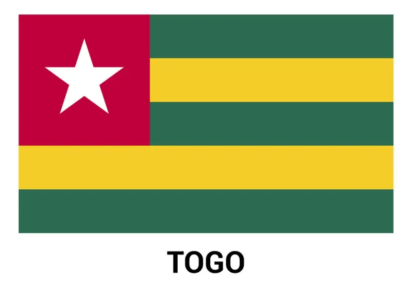 Drapeau vectoriel du Togo. Dimensions précises : image vectorielle