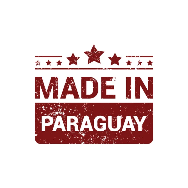 在巴拉圭-红色摇滚橡皮戳 — 图库矢量图片