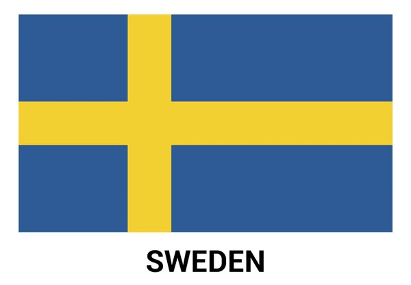Sverige flagga isolerade — Stock vektor