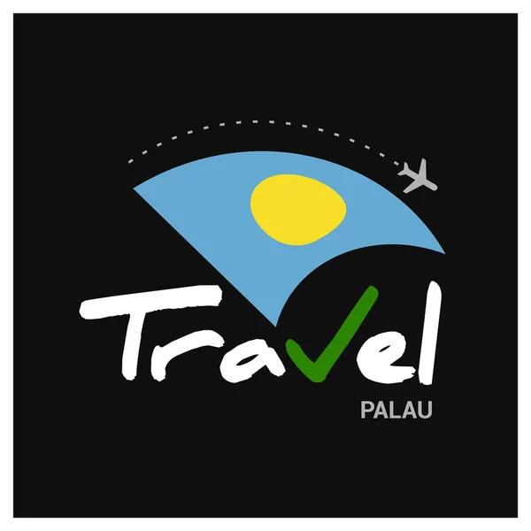 Logo de la empresa de viajes Palau — Vector de stock