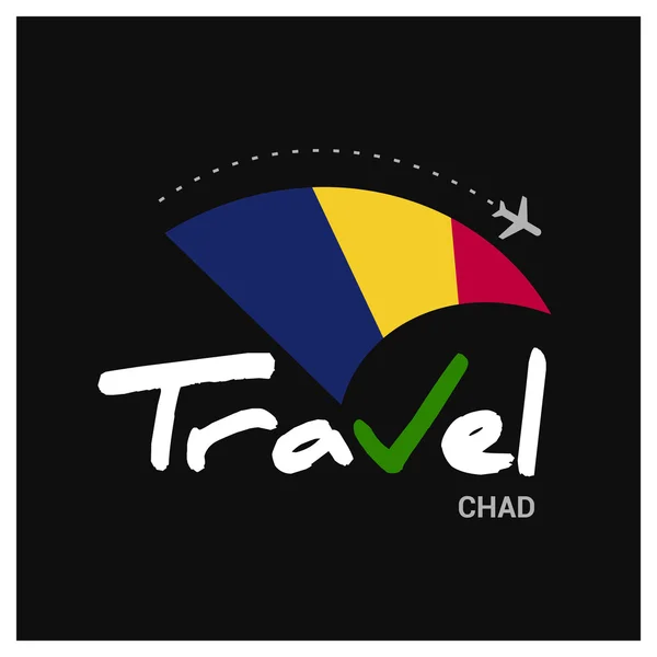 Chad empresa de viajes logo — Vector de stock