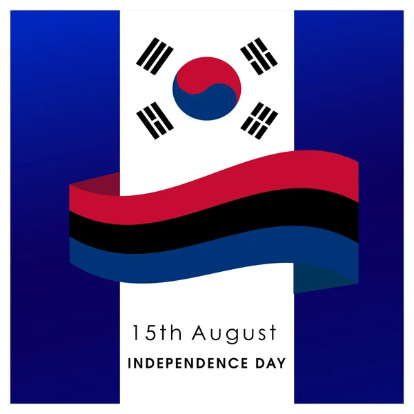 Dél-Koreában függetlenség napja. — Stock Vector