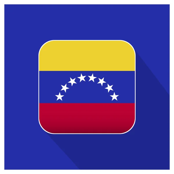 Venezuelas flagga knappen — Stock vektor