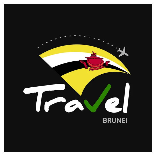 Brunei empresa de viajes logo — Vector de stock