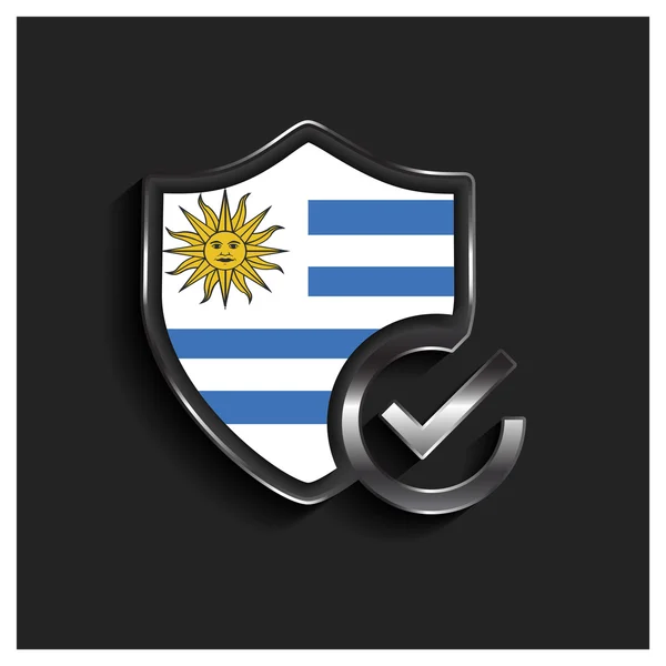 Uruguay vlag schild — Stockvector