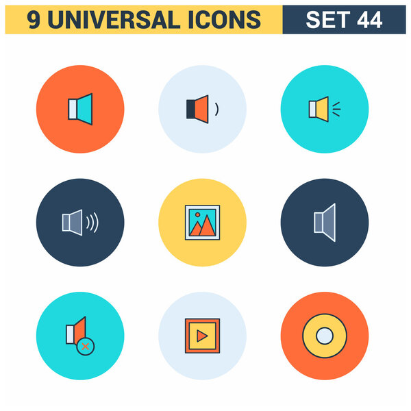Абстрактная коллекционная квартира Universal Icons set
.