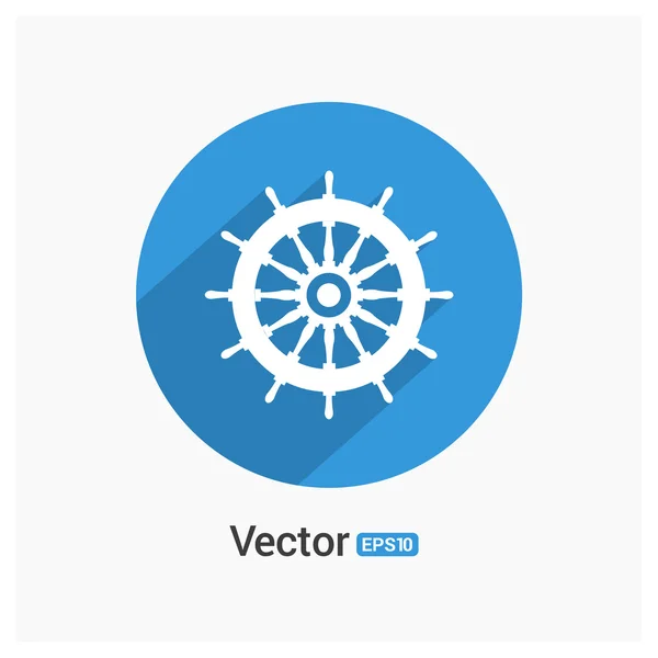 A hajókormány ikonja — Stock Vector