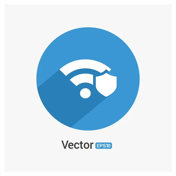 Pictogram beveiligde draadloze netwerk — Stockvector