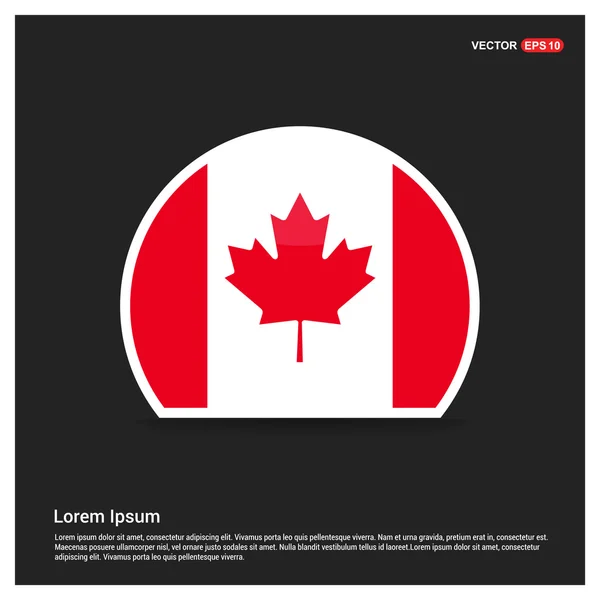 Canada vlag knop — Stockvector