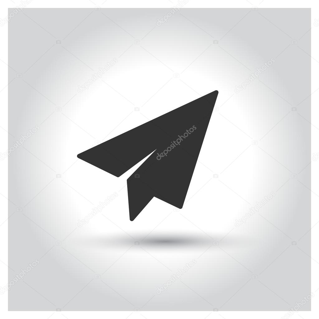 Paper airplane icon. vector illustration