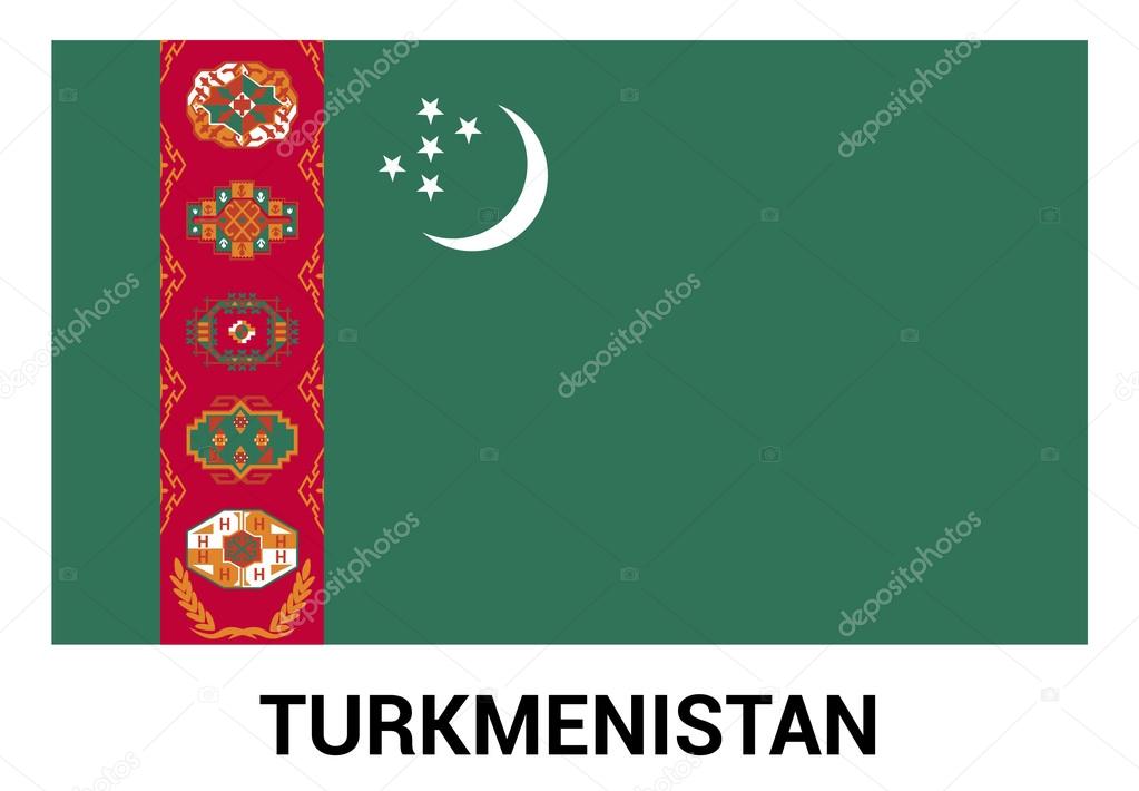 Flag of Turkmenistan country