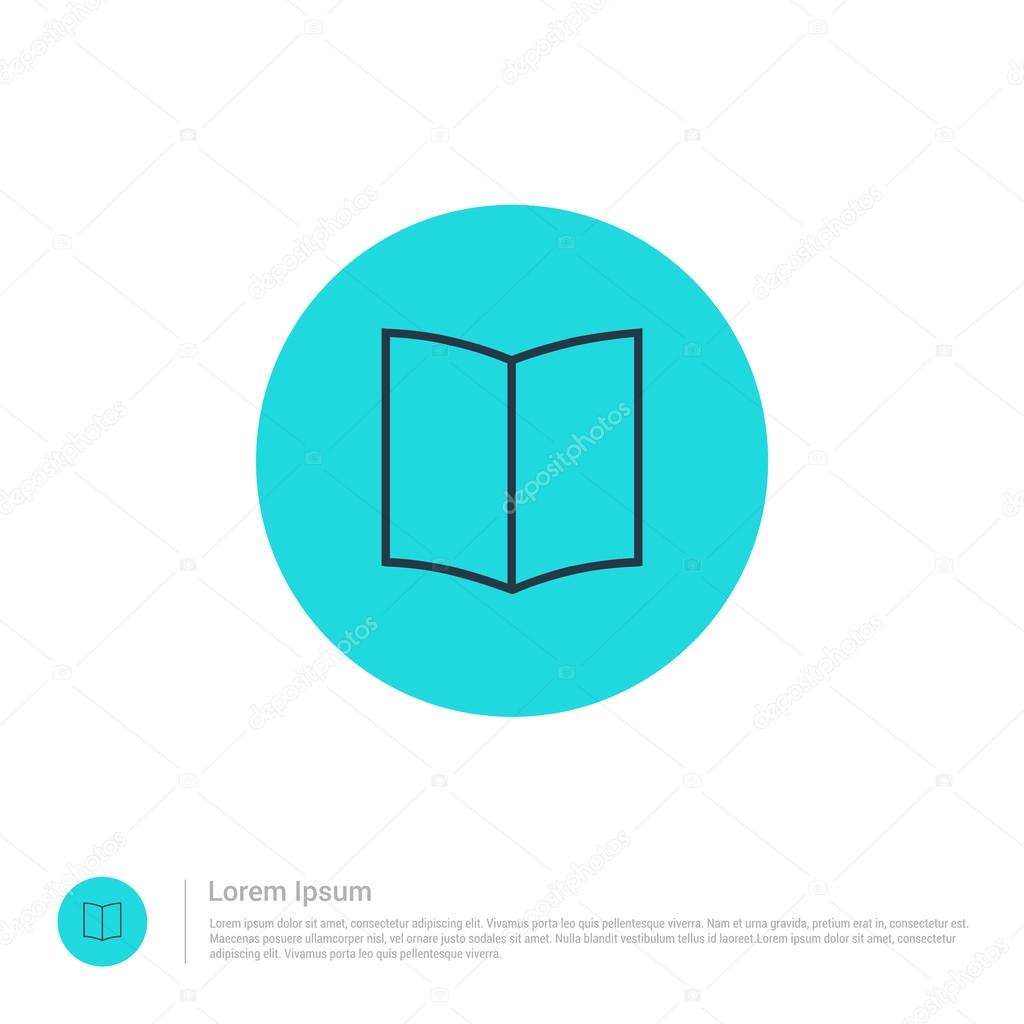Brochure flyer icon thin line for web and mobile, modern minimalistic flat design