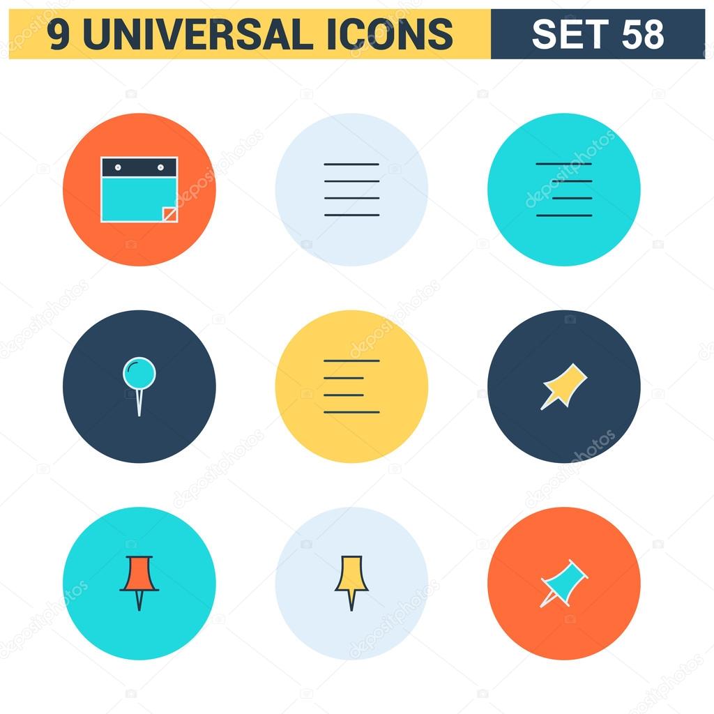 Collection of flat Universal Icons