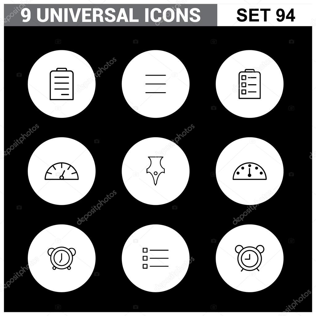 Collection of flat Universal Icons