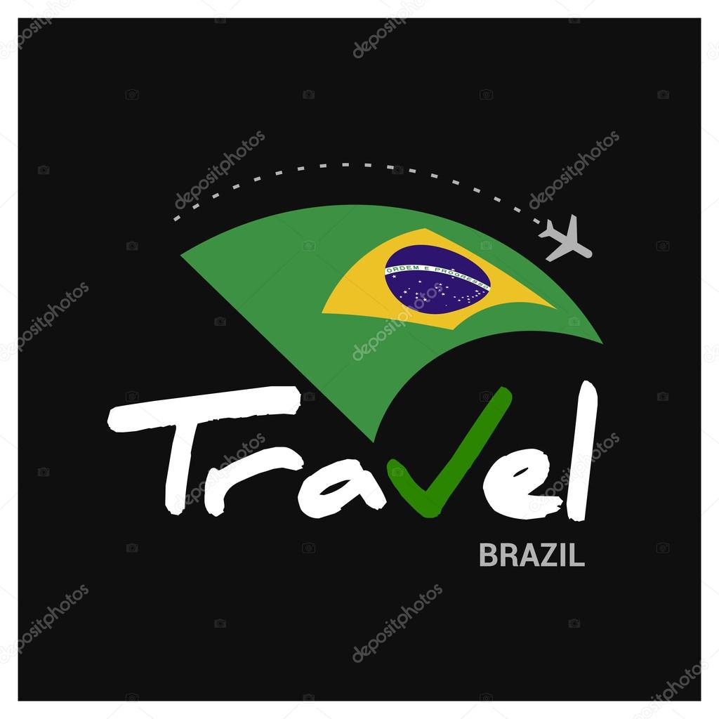 Travel Brazil Symbol - vector illustration