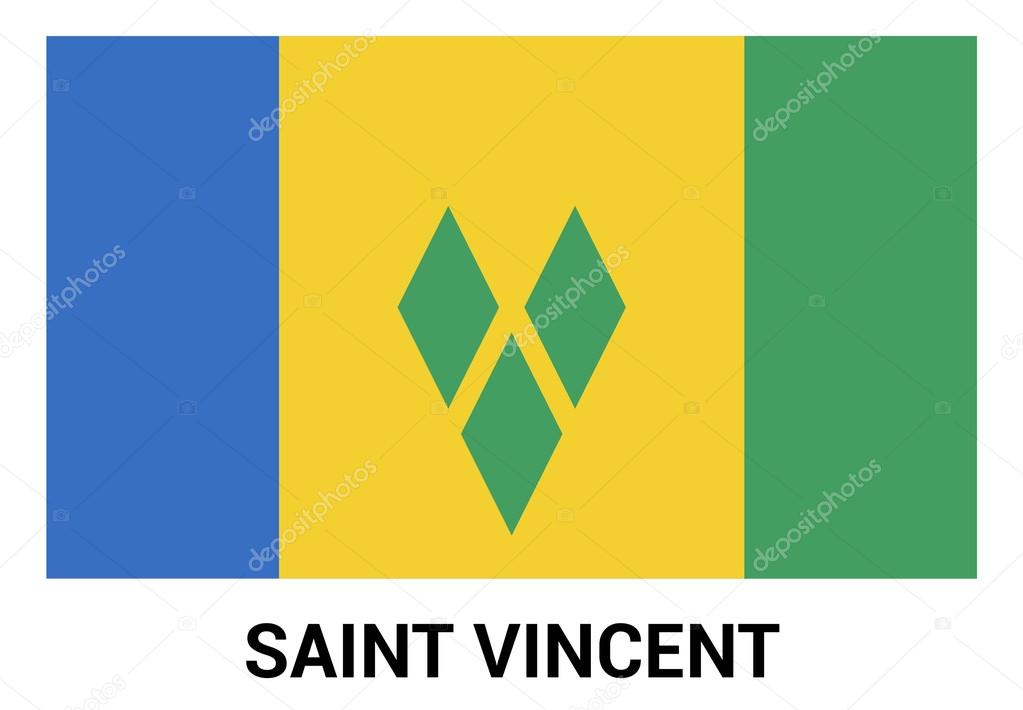 Saint Vincent flag in official colors