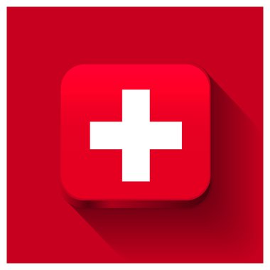 İsviçre bayrağı düğmesi