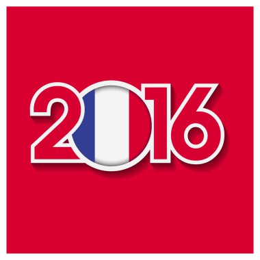 2016 yıl Fransa bayrağı ile