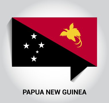 üç boyutlu 3d Papua Yeni Gine bayrağı