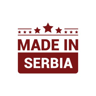 Sırbistan - kırmızı lastik damgası desig yapılan