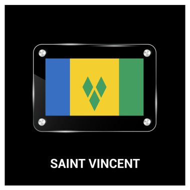 Saint Vincent Flag cam levha