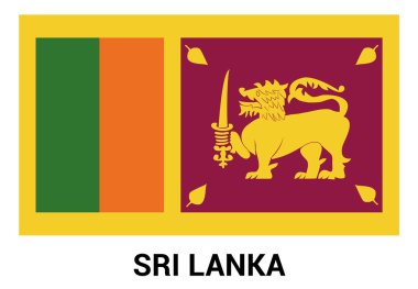 Sri Lanka bayrağı resmi renklerde