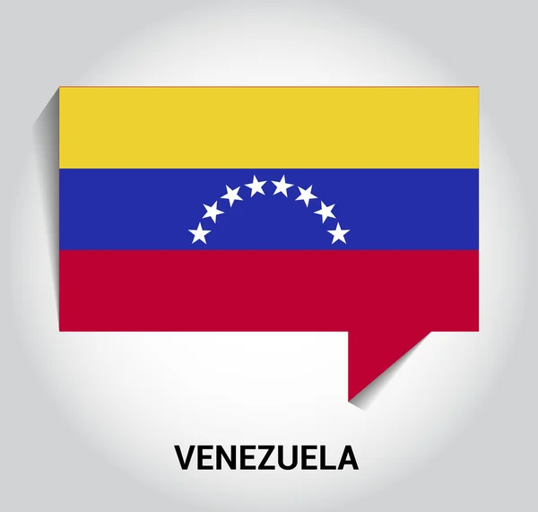 Three dimensional 3d Venezuela flag — Stock Vector