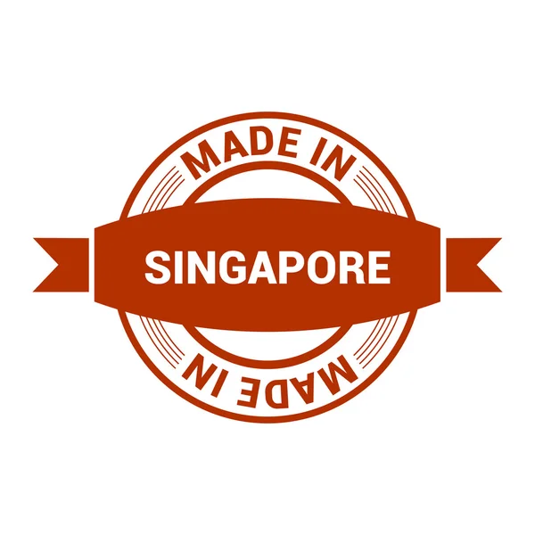 Feito em Cingapura - Projeto de carimbo de borracha redonda — Vetor de Stock