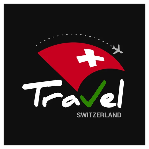 Reise-Symbol Schweiz — Stockvektor