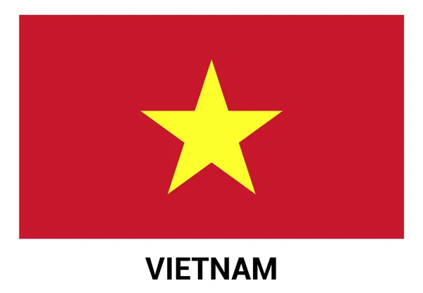 Bandera de Vietnam en colores oficiales — Vector de stock