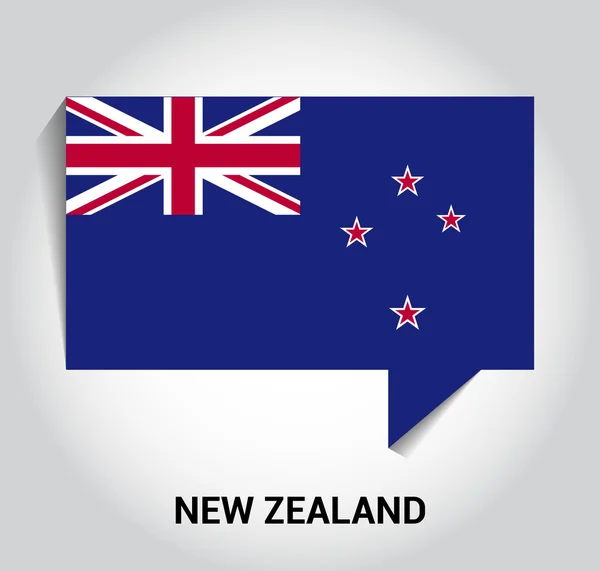 Three dimensional 3d New Zealand flag — Stock Vector