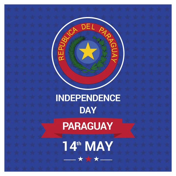 Cartão de dia de independência do Paraguai —  Vetores de Stock