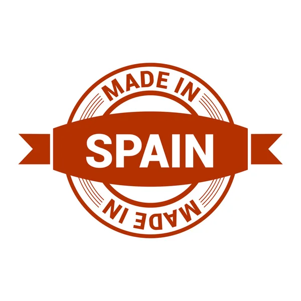 Made in Spain - Round rubber stamp design — Stock Vector