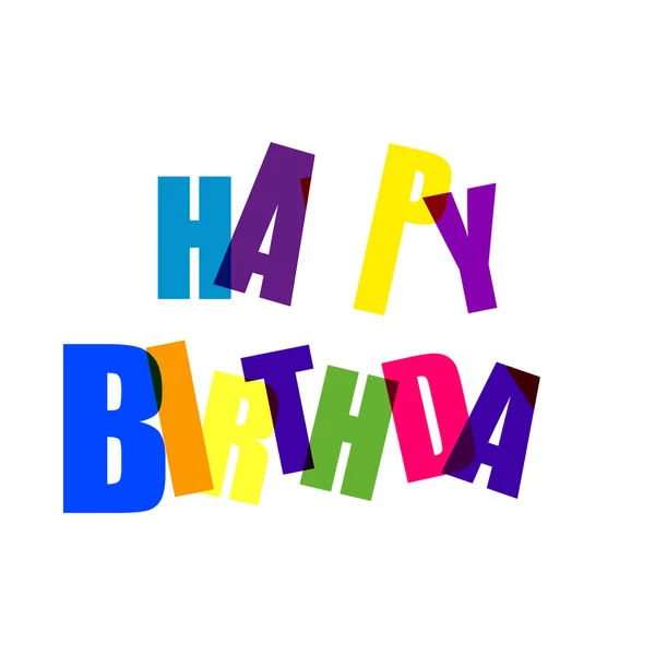 Tipografía creativa feliz cumpleaños . — Archivo Imágenes Vectoriales