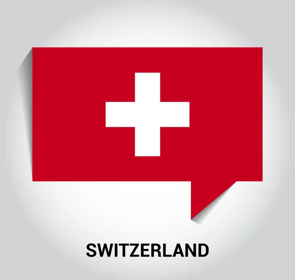 Schweiz flagga knappen — Stock vektor